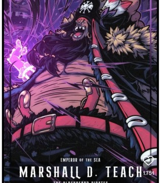 Ilustrasi karakter Marshall D Teach. [Instagram]